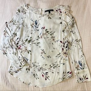 White House Black Market flower blouse